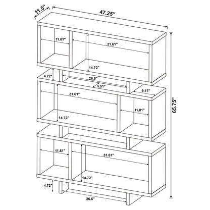 Reid 3-tier Geometric Bookcase Salvaged Cabin