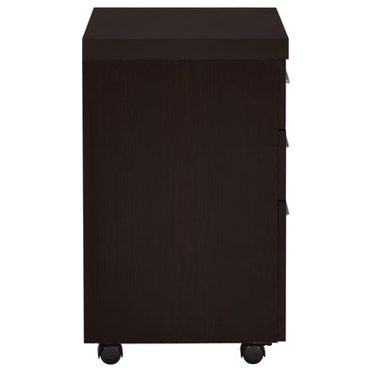 Skeena 3-drawer Mobile Storage Cabinet Cappuccino