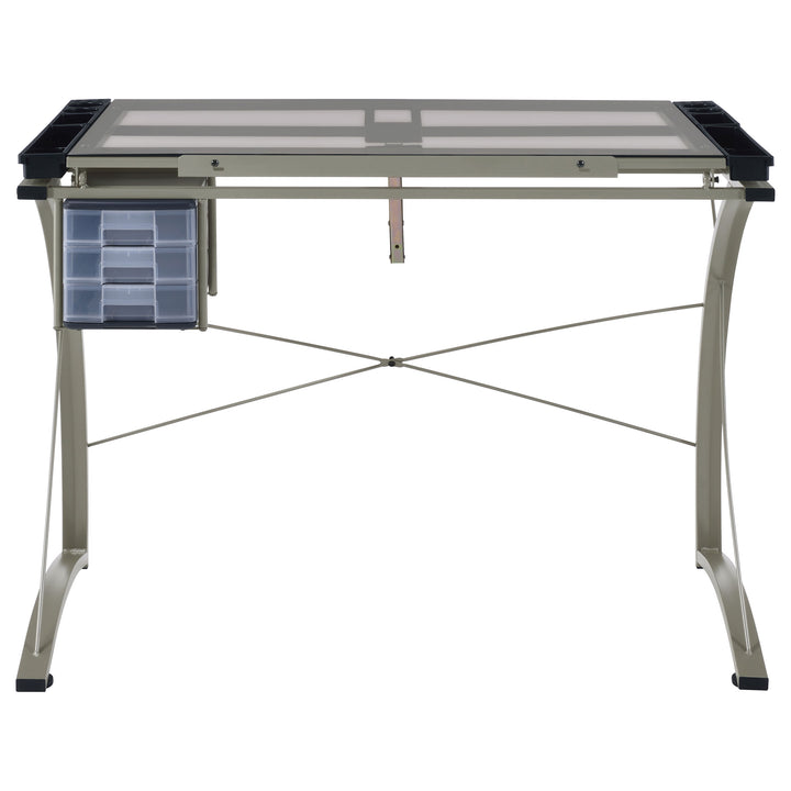 Melo 3-Drawer Drafting Desk Champagne