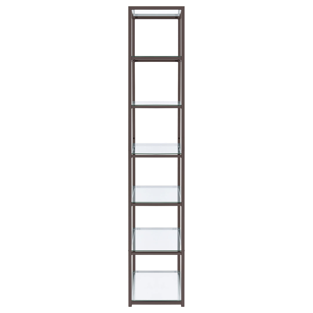 Kate 6-shelf Bookcase Black Nickel