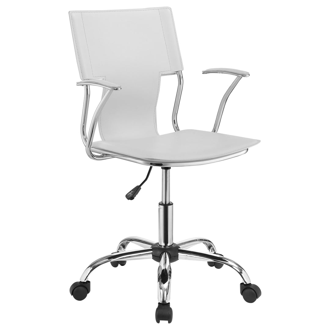 Himari Adjustable Height Office Chair White and Chrome