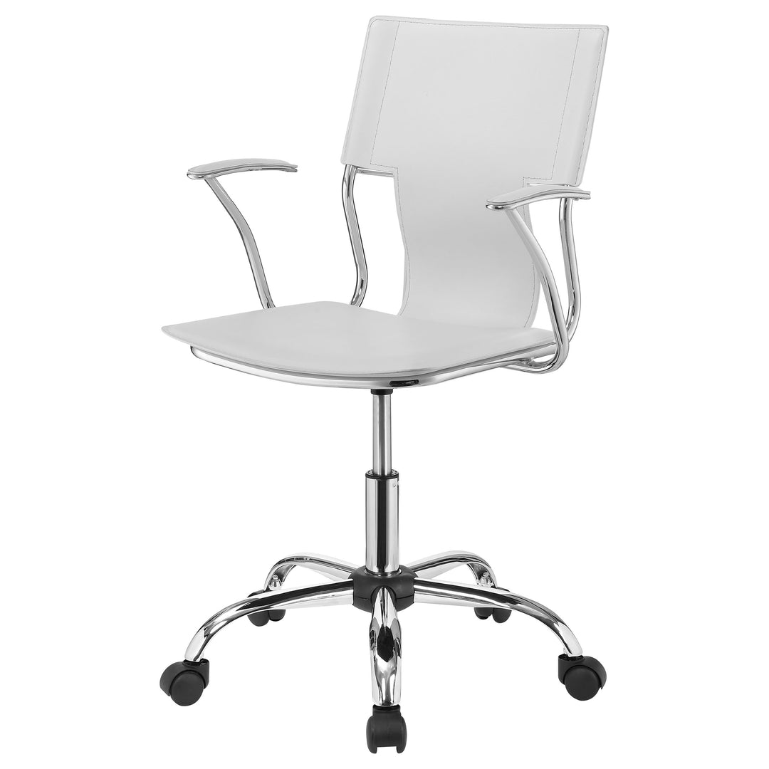 Himari Adjustable Height Office Chair White and Chrome