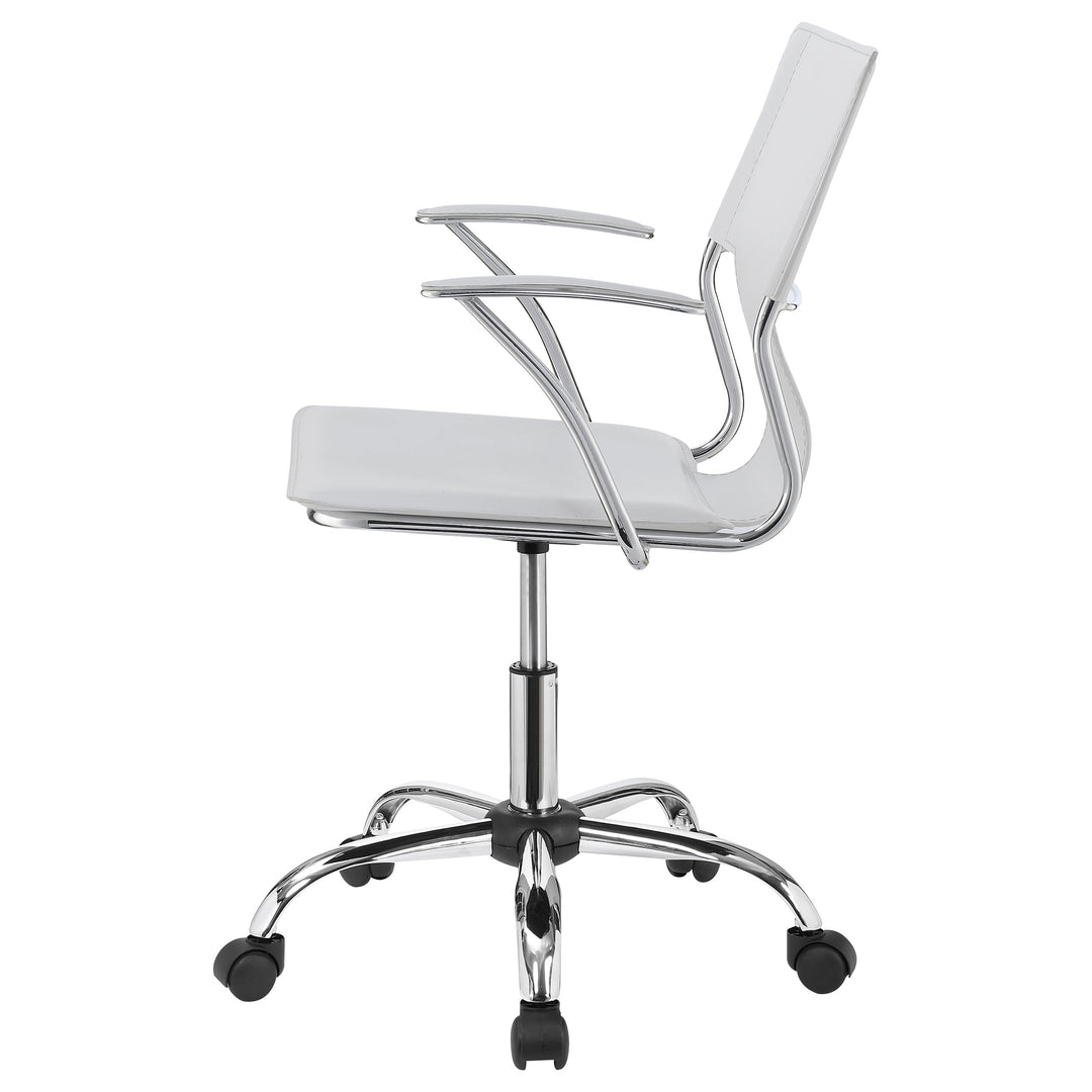 Himari Adjustable Height Office Chair White and Chrome