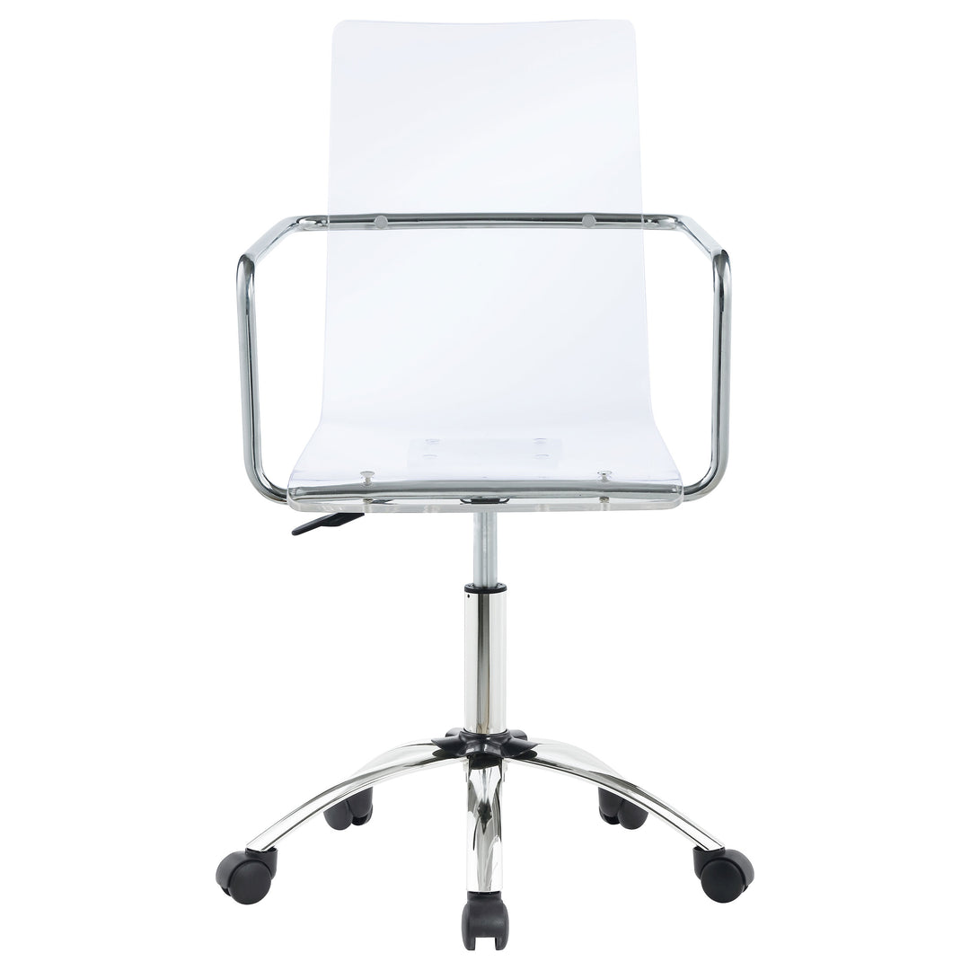 Amaturo Office Chair with Casters Clear and Chrome