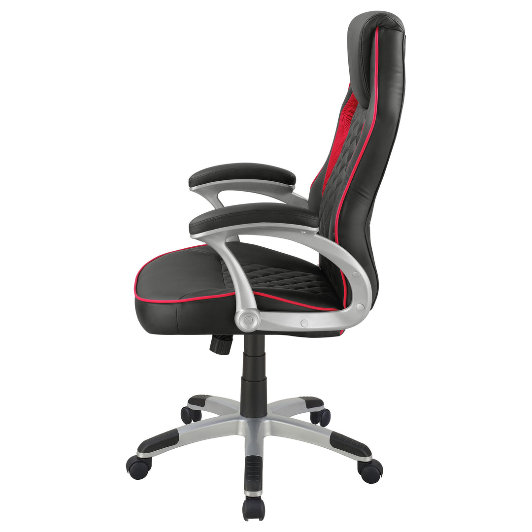 Lucas Upholstered Office Chair Black and Red