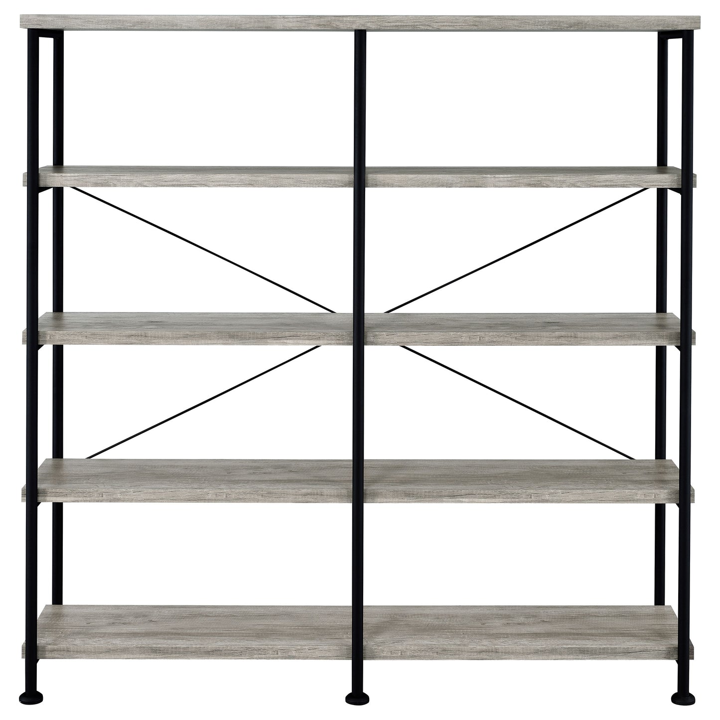 Analiese 4-shelf Open Bookcase Grey Driftwood