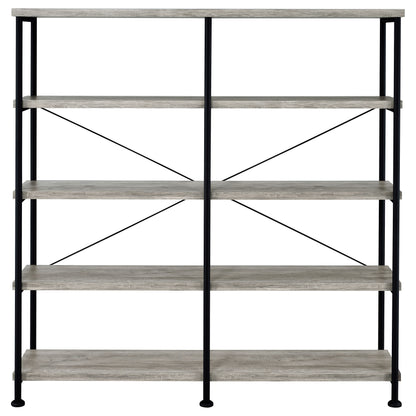 Analiese 4-shelf Open Bookcase Grey Driftwood