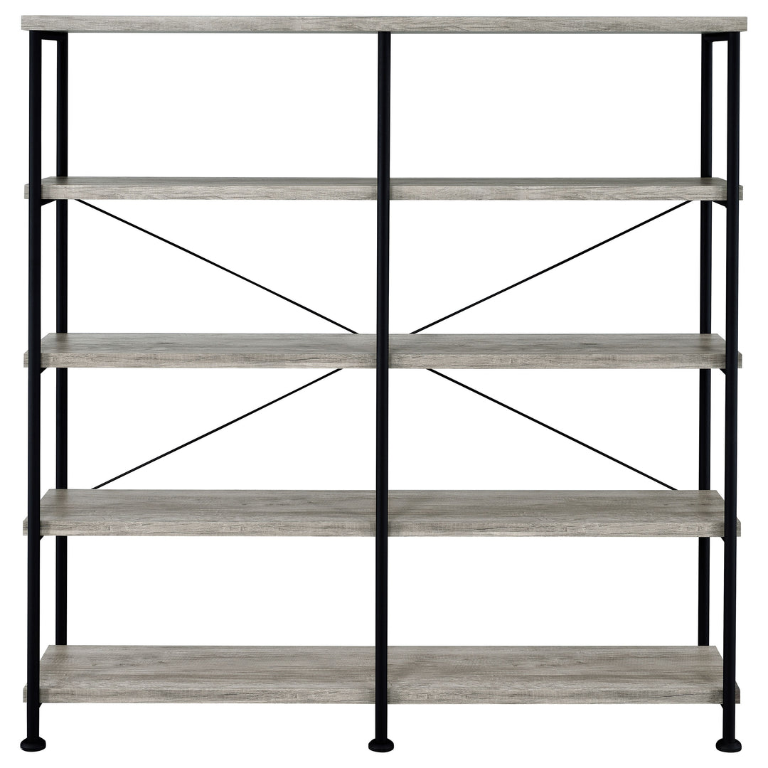 Analiese 4-shelf Open Bookcase Grey Driftwood