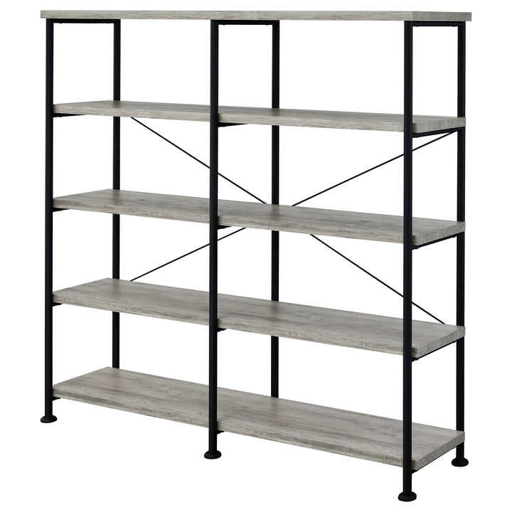 Analiese 4-shelf Open Bookcase Grey Driftwood