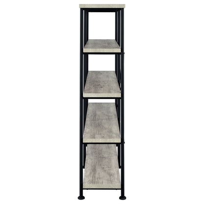 Analiese 4-shelf Open Bookcase Grey Driftwood