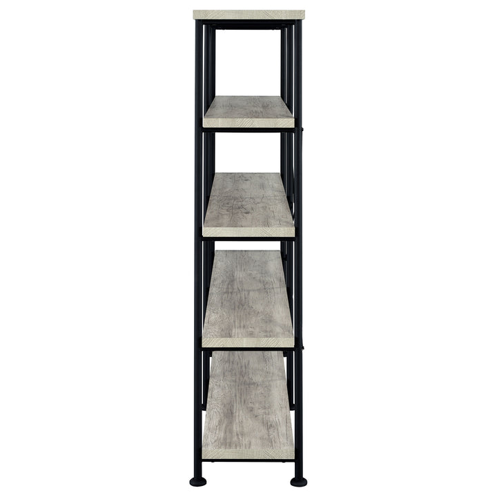 Analiese 4-shelf Open Bookcase Grey Driftwood