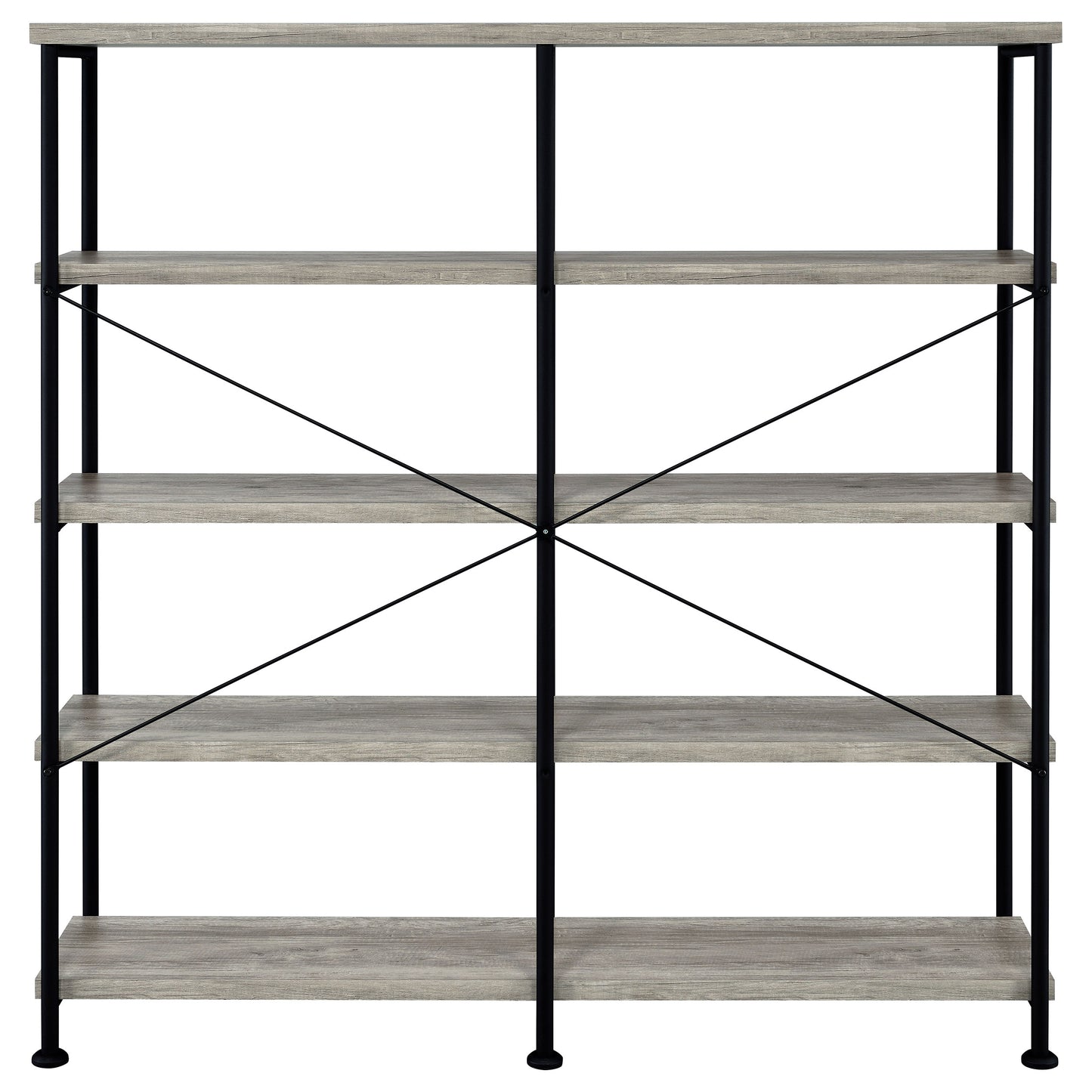 Analiese 4-shelf Open Bookcase Grey Driftwood