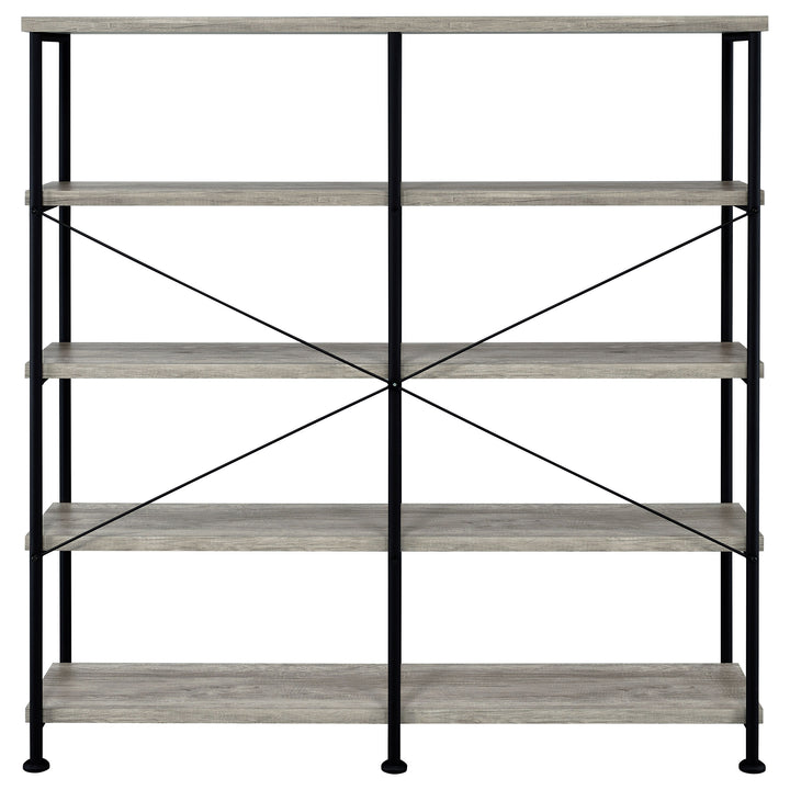 Analiese 4-shelf Open Bookcase Grey Driftwood