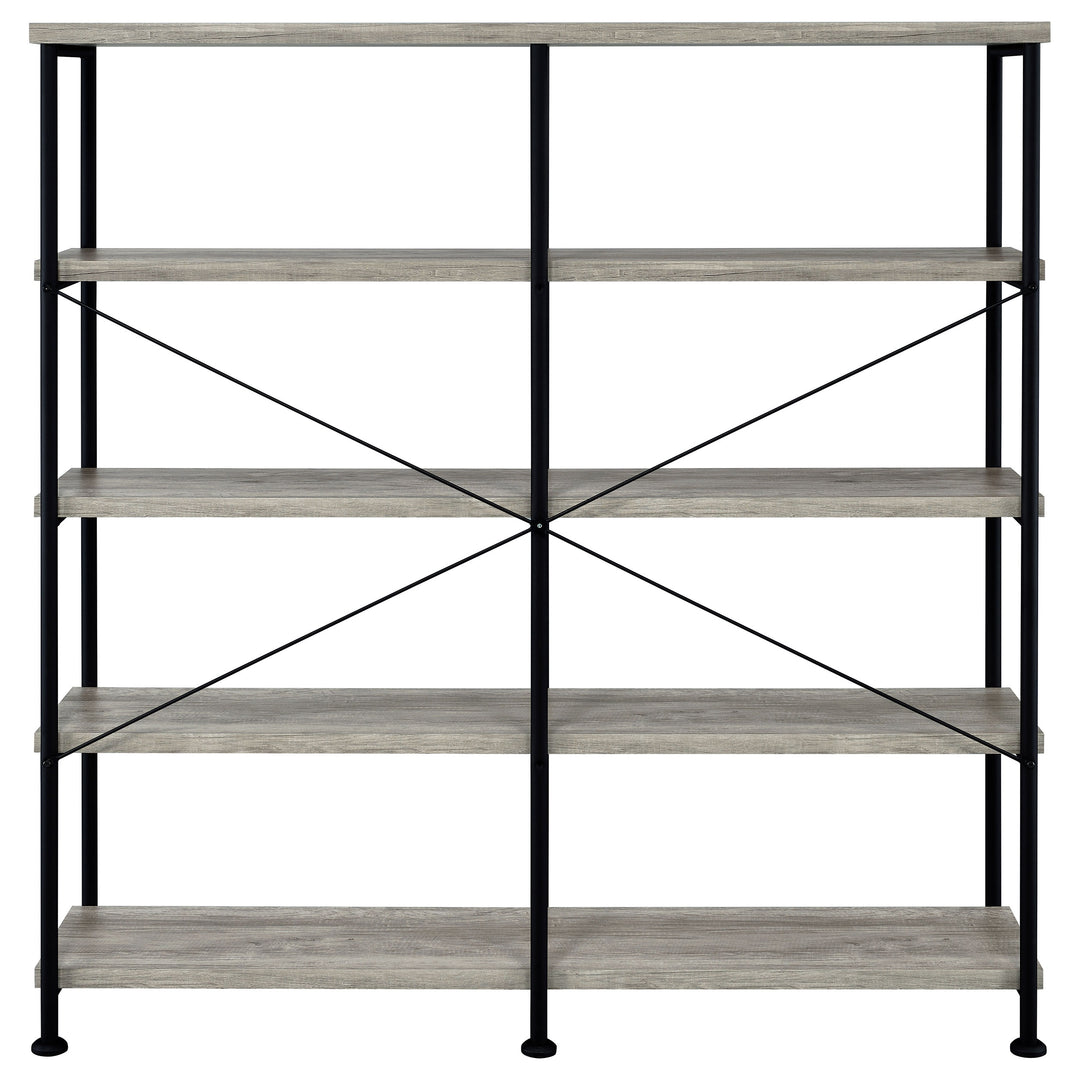 Analiese 4-shelf Open Bookcase Grey Driftwood