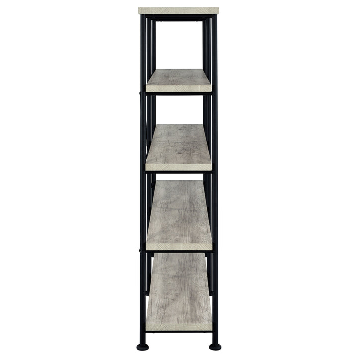 Analiese 4-shelf Open Bookcase Grey Driftwood