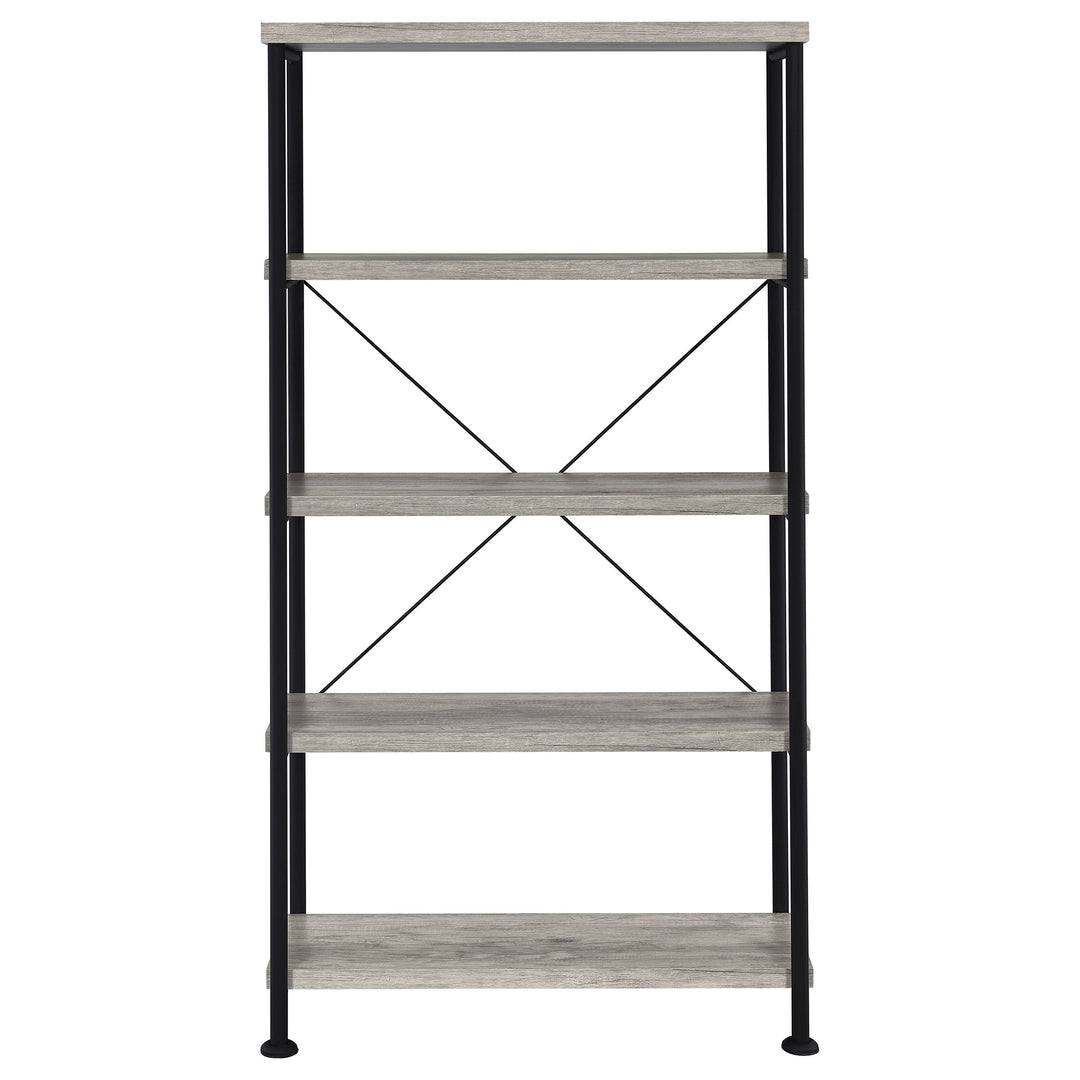 Analiese 4-shelf Bookcase Grey Driftwood