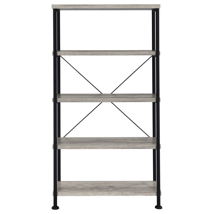 Analiese 4-shelf Bookcase Grey Driftwood