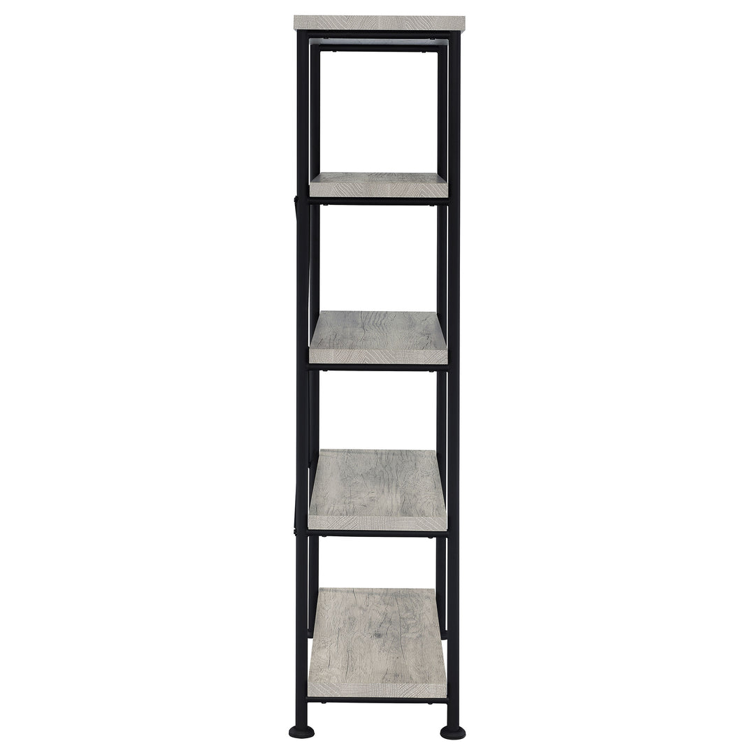 Analiese 4-shelf Bookcase Grey Driftwood