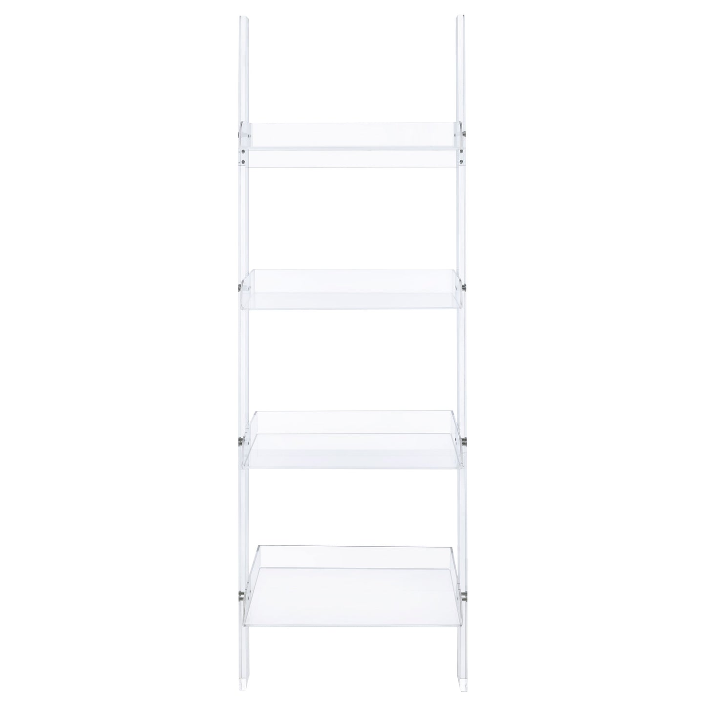 Amaturo 4-shelf Ladder Bookcase Clear