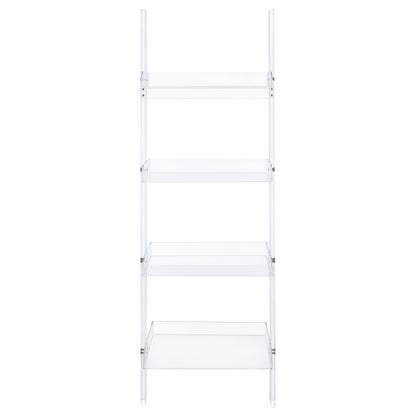 Amaturo 4-shelf Ladder Bookcase Clear