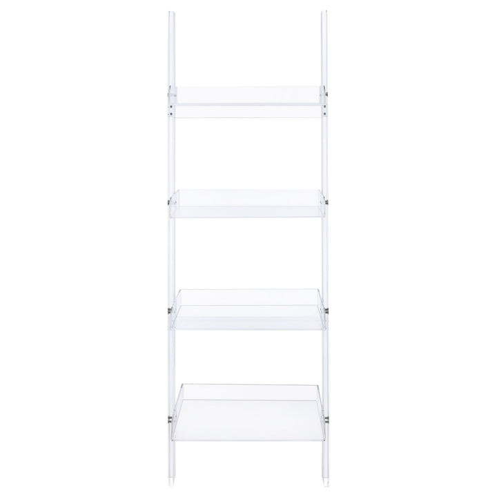 Amaturo 4-shelf Ladder Bookcase Clear