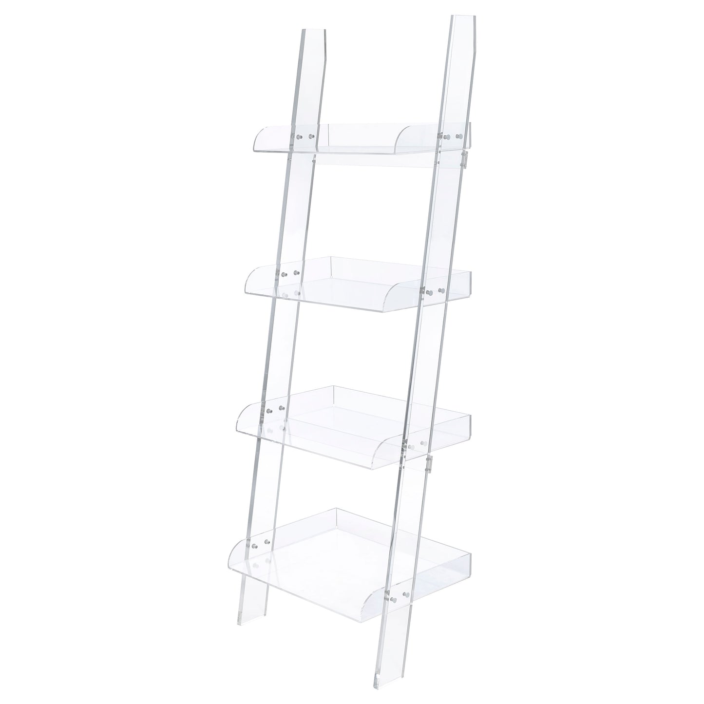 Amaturo 4-shelf Ladder Bookcase Clear