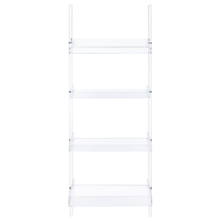 Amaturo 4-shelf Ladder Bookcase Clear