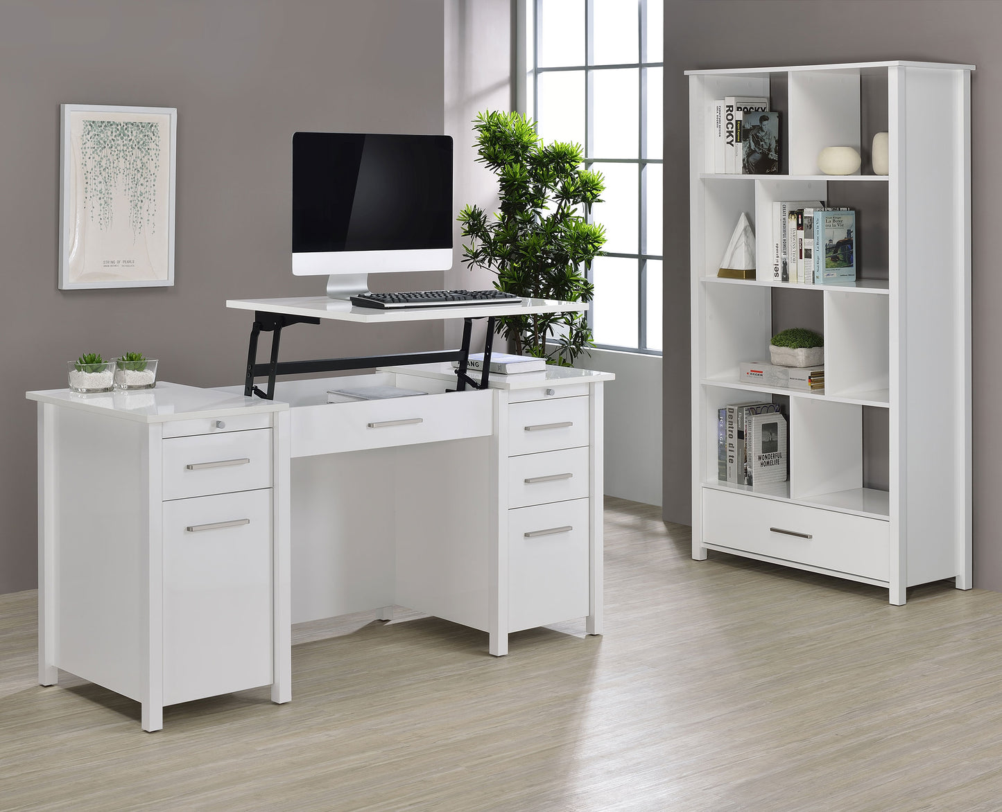 Dylan 4-drawer Lift Top Office Desk