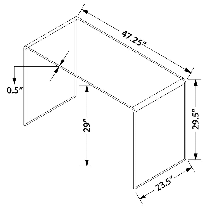 Ripley Glass Writing Desk Clear