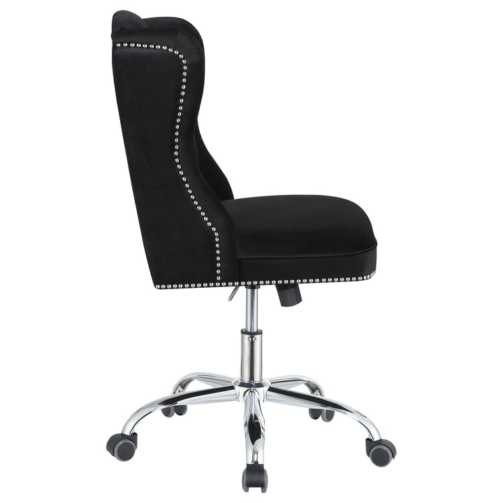 Julius Upholstered Tufted Office Chair Black and Chrome