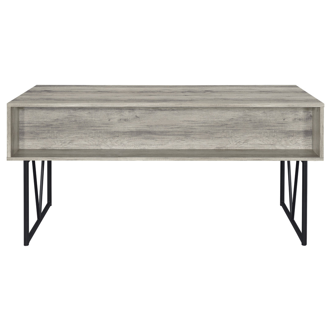 Analiese 4-drawer Writing Desk Grey Driftwood