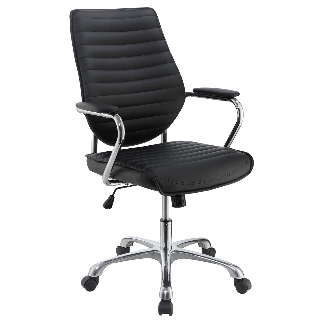 Chase High Back Office Chair Black and Chrome