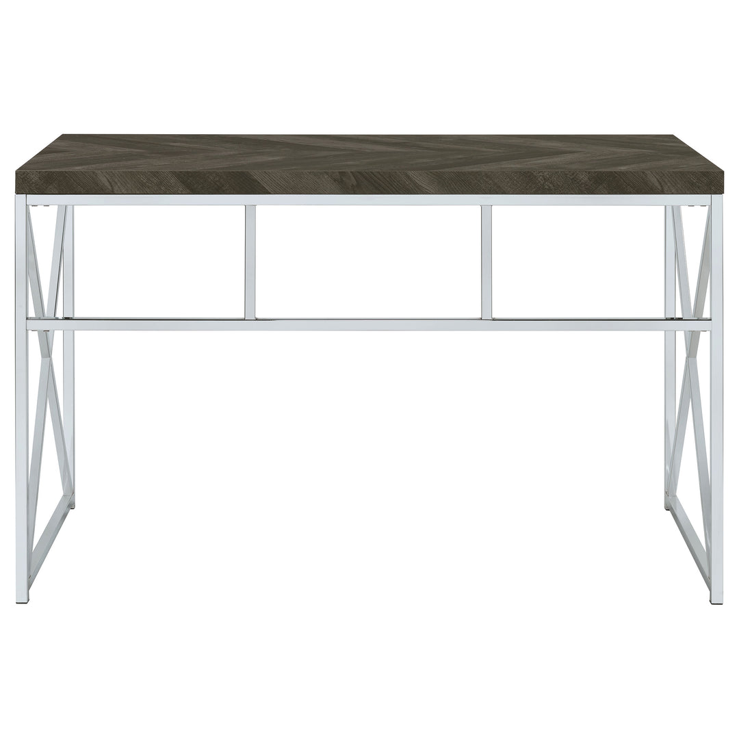 Grimma Writing Desk Rustic Grey Herringbone