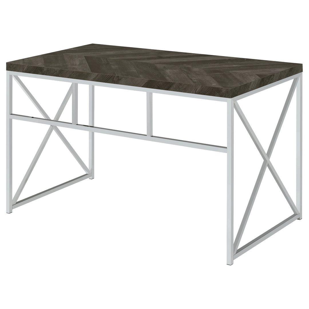 Grimma Writing Desk Rustic Grey Herringbone