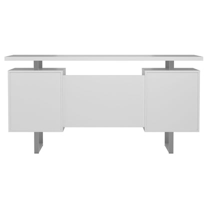 Lawtey Floating Top Office Desk White Gloss