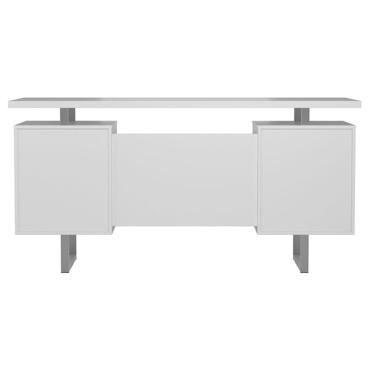 Lawtey Floating Top Office Desk White Gloss