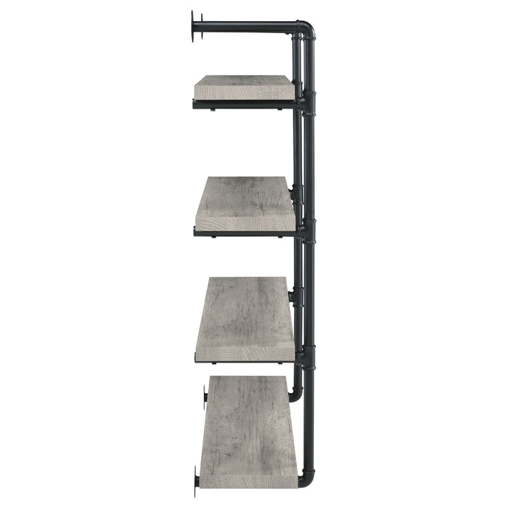 Elmcrest 40-inch Wall Shelf Black and Grey Driftwood