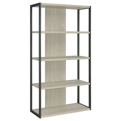 Loomis 4-shelf Bookcase Whitewashed Grey