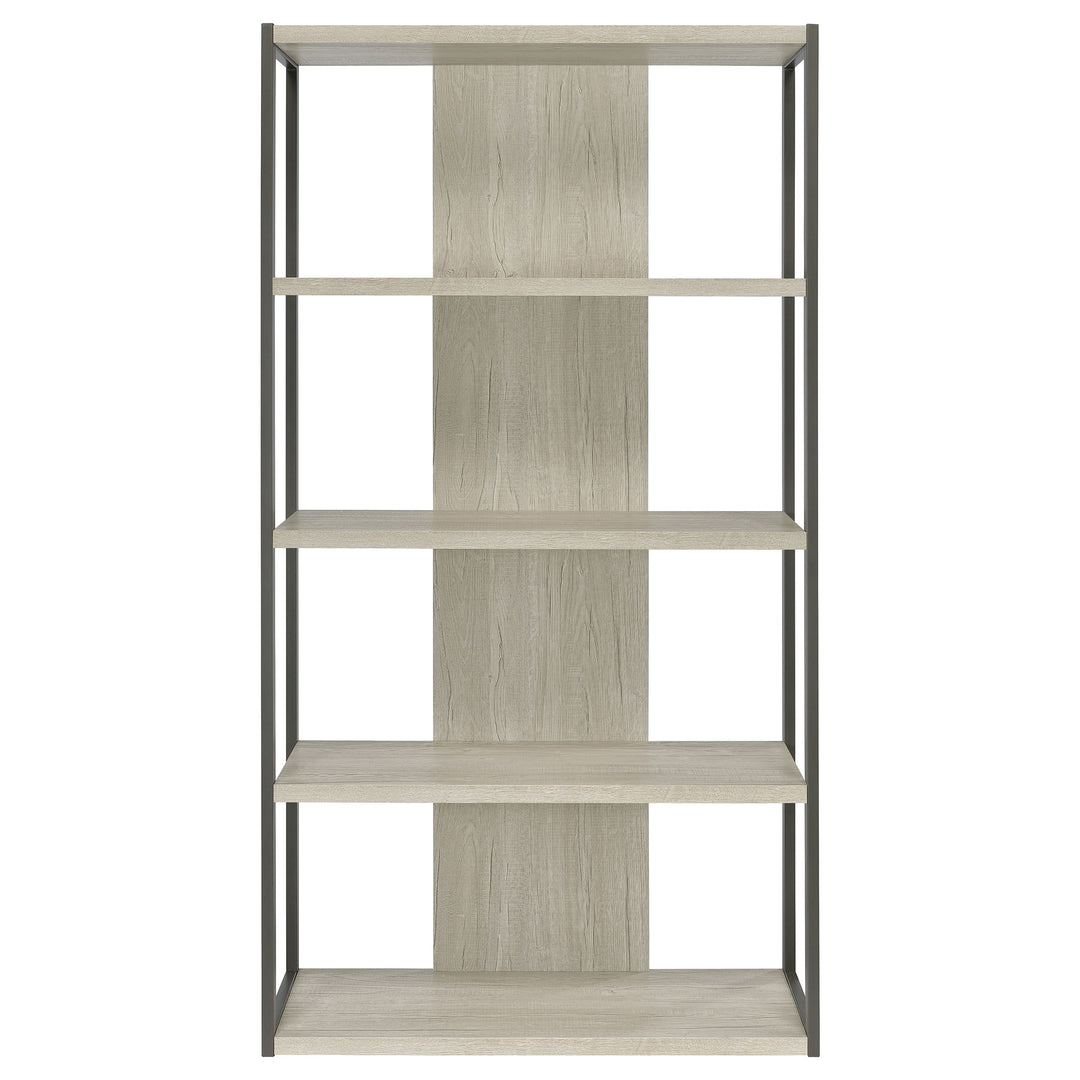 Loomis 4-shelf Bookcase Whitewashed Grey