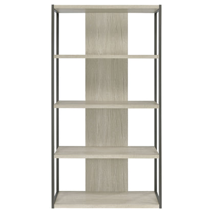 Loomis 4-shelf Bookcase Whitewashed Grey