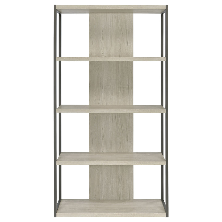 Loomis 4-shelf Bookcase Whitewashed Grey