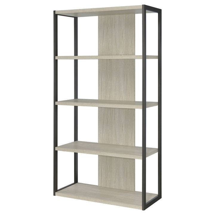 Loomis 4-shelf Bookcase Whitewashed Grey