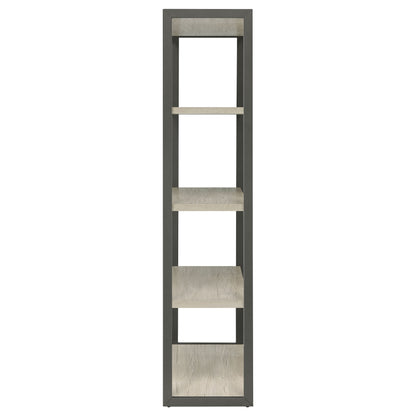 Loomis 4-shelf Bookcase Whitewashed Grey