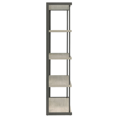 Loomis 4-shelf Bookcase Whitewashed Grey