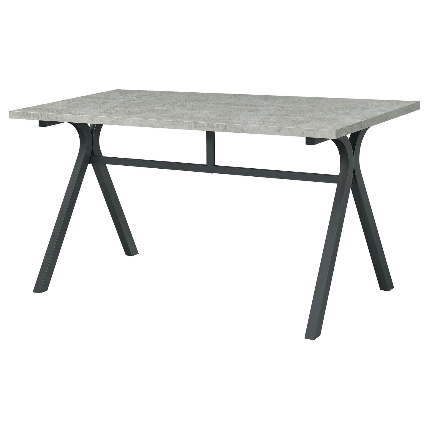 Tatum Rectangular Writing Desk Cement and Gunmetal