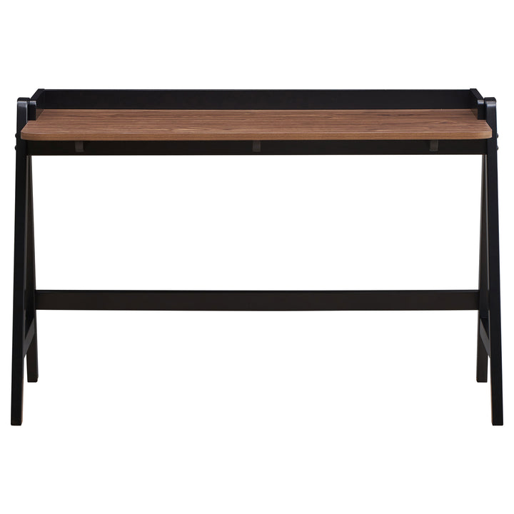 Raul Writing Desk Walnut and Black with USB ports