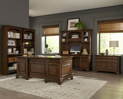 Hartshill Credenza with Power Outlet Burnished Oak