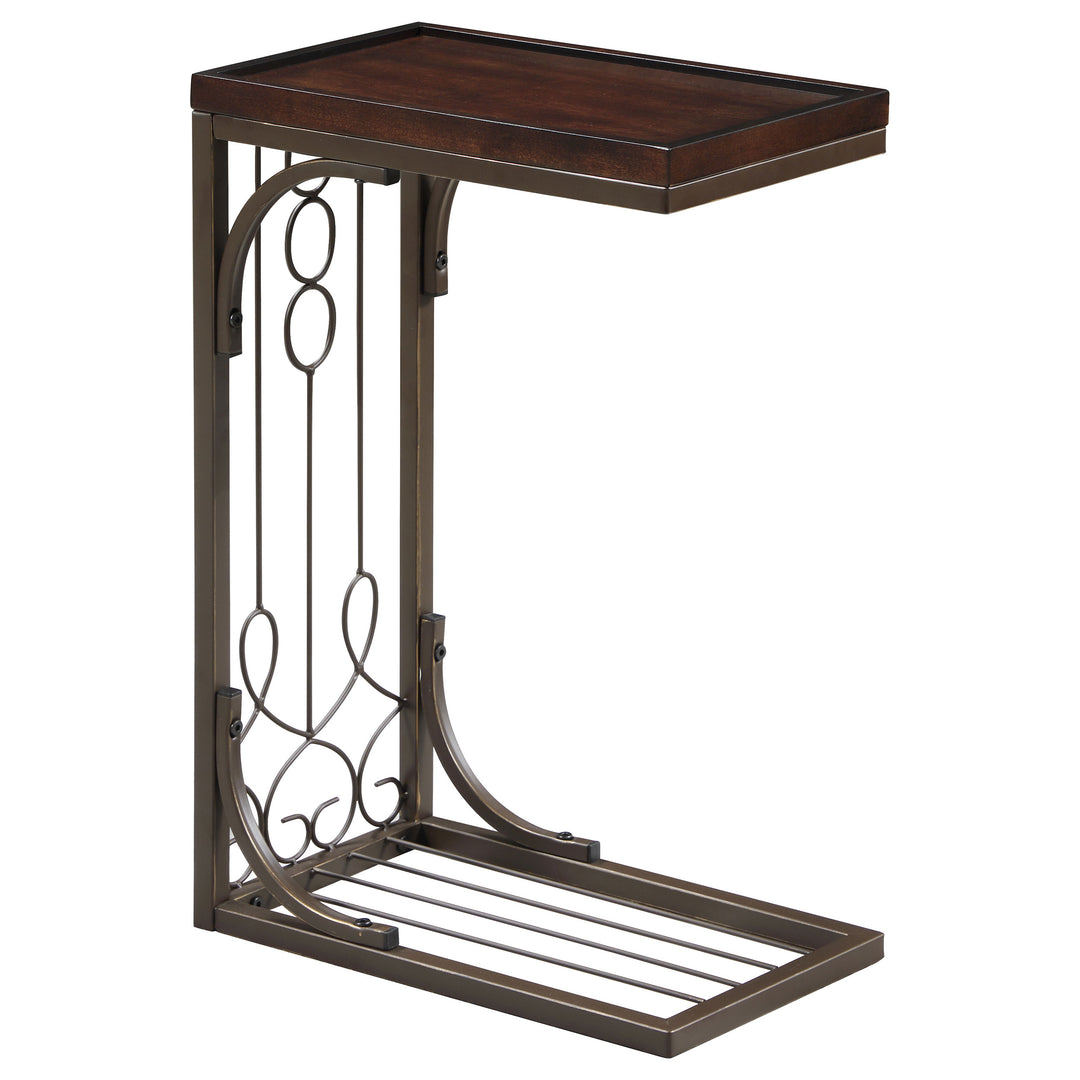 Alyssa Accent Table Brown and Burnished Copper