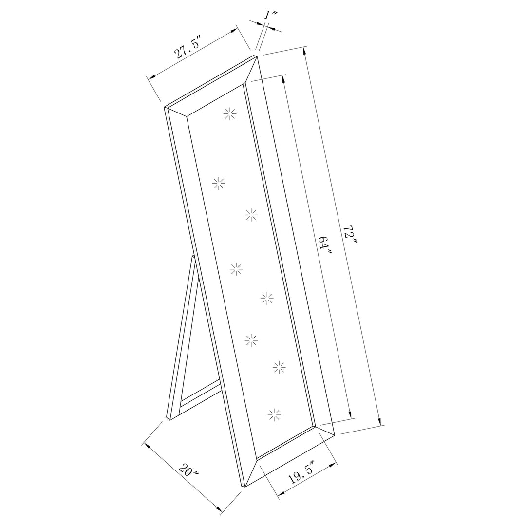 Toga Rectangular Floor Mirror Cappuccino