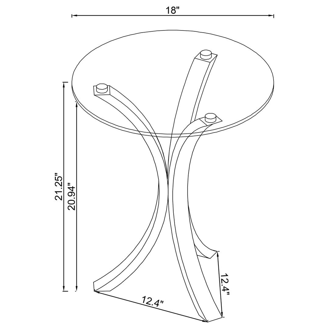 Laning Round Accent Table Clear